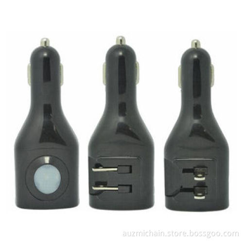 Multi-function, dual, USB car charger, 2-in-1 with US plug, for home and 10W/2.1A